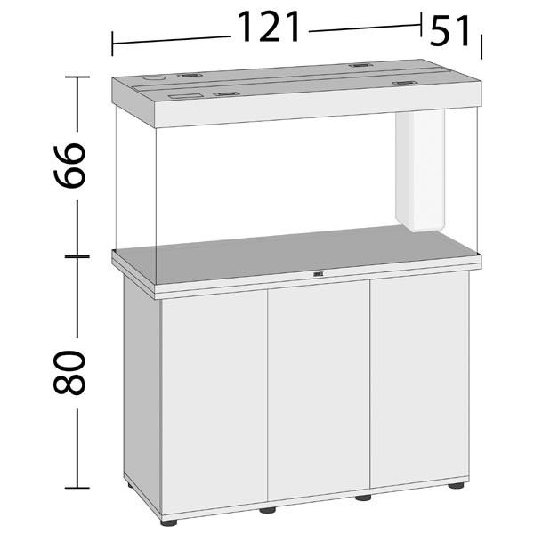 Juwel Rio 350 White LED Aquarium & Cabinet