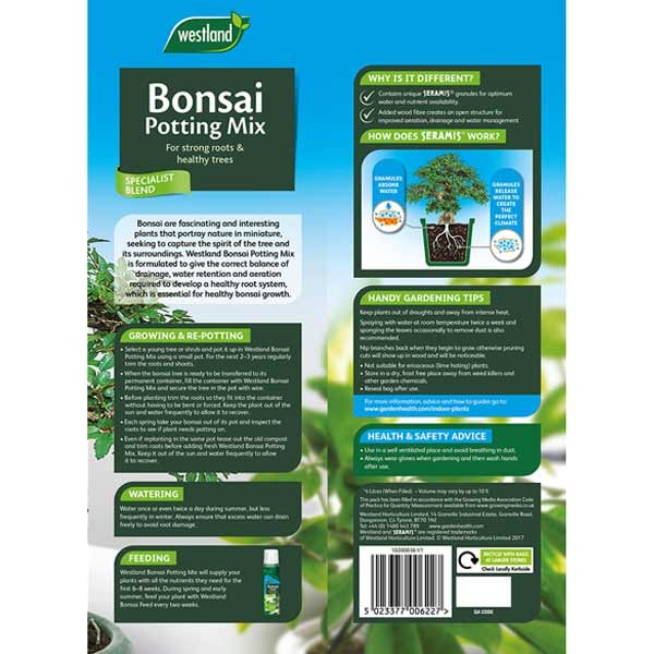 Westland Bonsai Potting Compost (Enriched with Seramis) 4 Litres