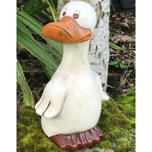 Dancing Duck Stone Garden Ornament 30cm