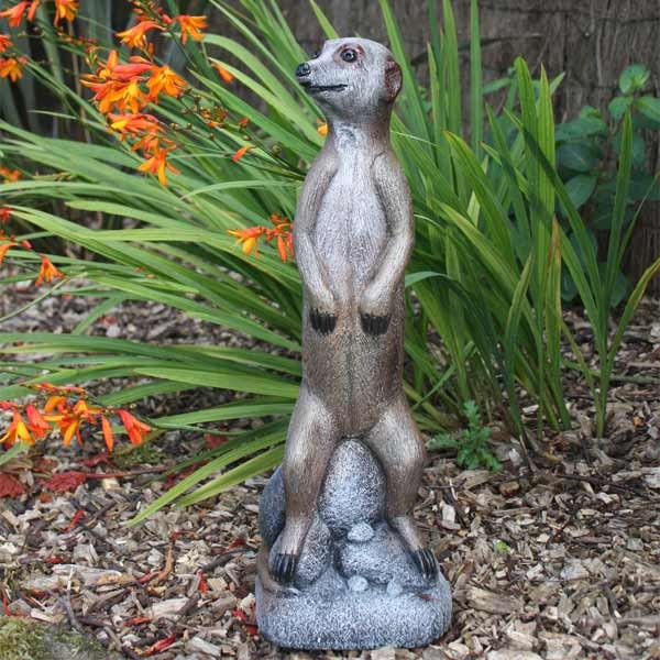 Meerkat Stone Garden Ornament (Large) 30cm