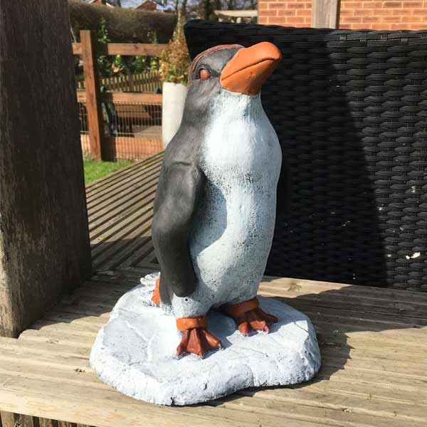 Penguin Stone Garden Ornament 30cm