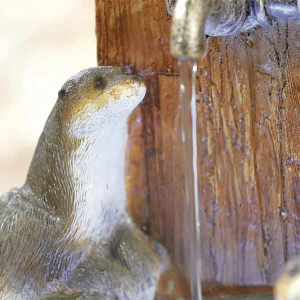 La Hacienda Playful Otters inc LEDS Water Feature