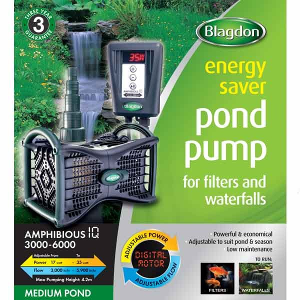 Blagdon AmphibiousIQ Energy Saver Pump 3000-6000 17w-35w