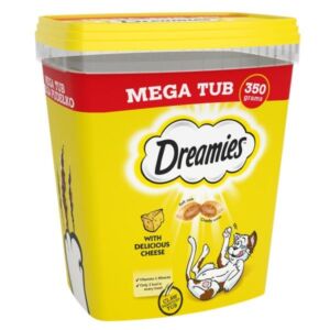 Dreamies with Delicious Cheese Mega Tub 350g Cat Treat