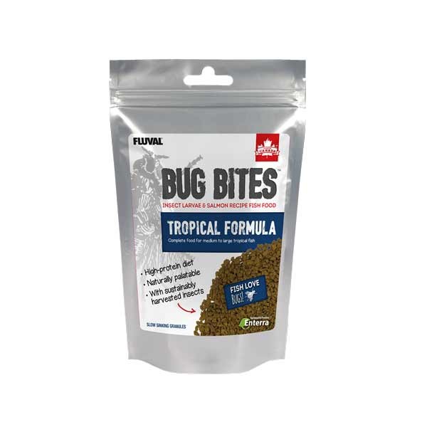 Fluval Bug Bites Tropical 125g (Medium-Large) Granules