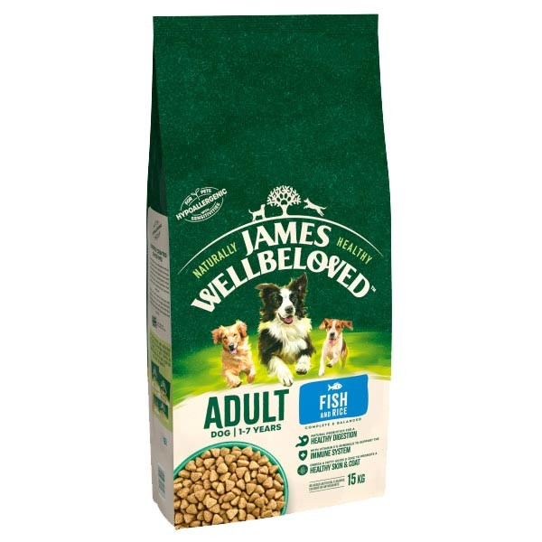 James Wellbeloved Fish & Rice Adult 15kg Dry Dog Food