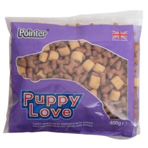 Pointer Puppy Love Wholemeal Biscuits 400g Dog Treat