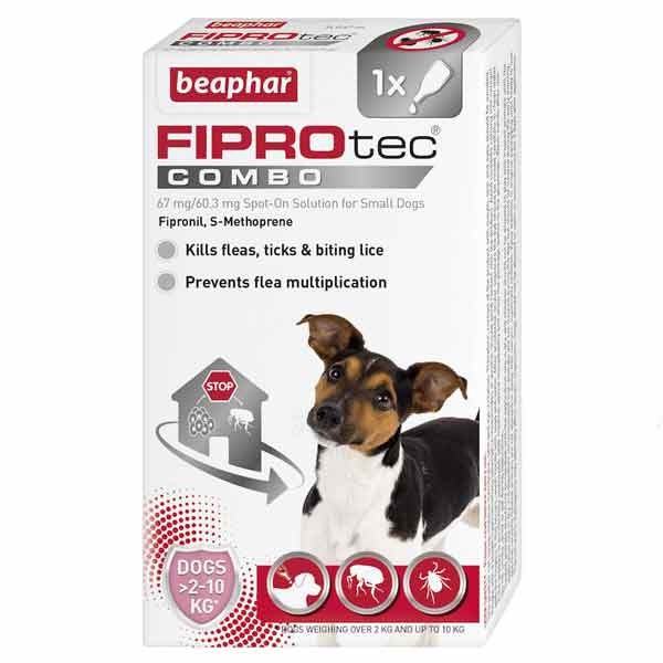 Beaphar FIPROtec Combo Flea & Tick Spot-on for Dogs (2-10kg) Single