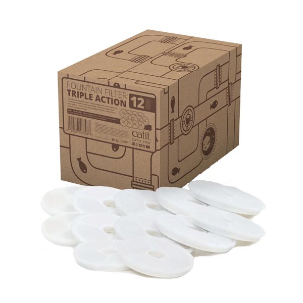 Catit Replacement Triple Action Filters 12 Pack