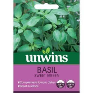 Unwins Herb Basil Sweet Green Seeds