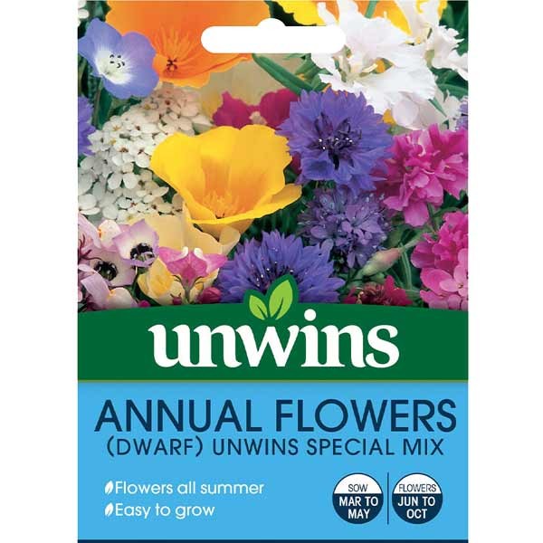 Unwins Annual Flowers Dwarf Mix Seeds