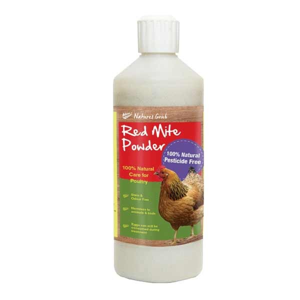 Natures Grub Chicken Red Mite Powder 200g Puffer Bottle