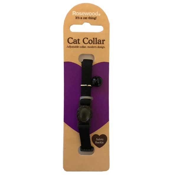 Rosewood Plain Nylon Cat Collar