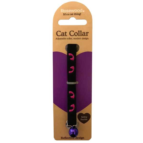 Rosewood Cats Eyes Reflective Cat Collar