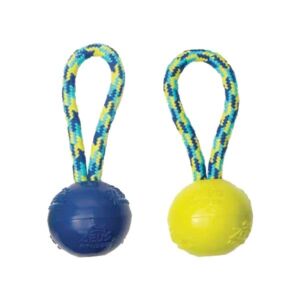 Zeus K9 8in Ball With Tug 3in TPR Ball Encasing 2.5in Ball