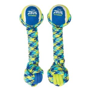 Zeus K9 Rope & TPR Tennis Dumbbell 11in