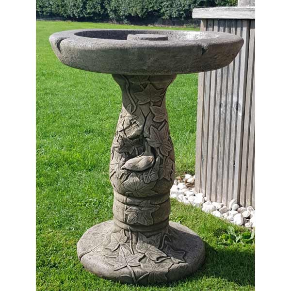 Ivy Nest Stone Bird Bath 59cm