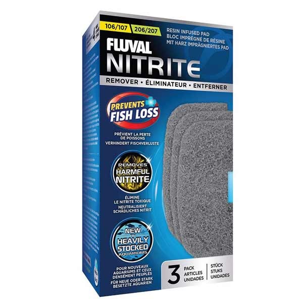 Fluval Nitrite Remover Pad 3-pk 107/207