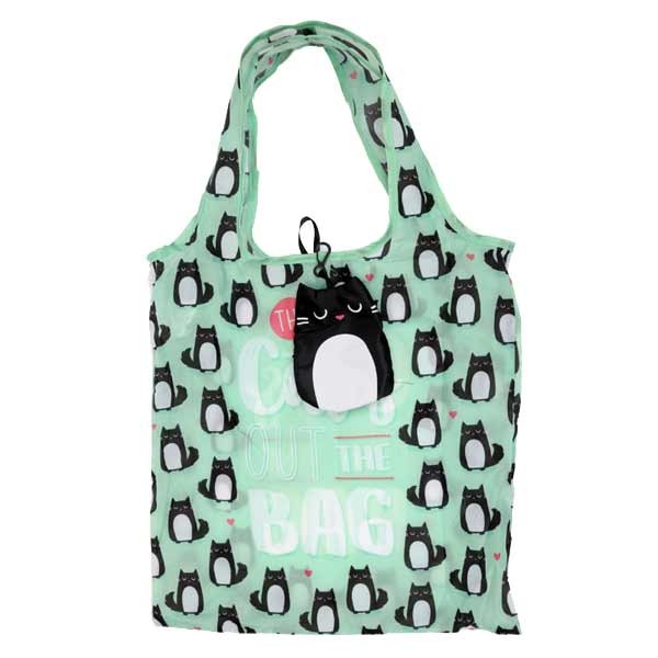 Foldable Bag Feline Fine The Cats Out of the Bag