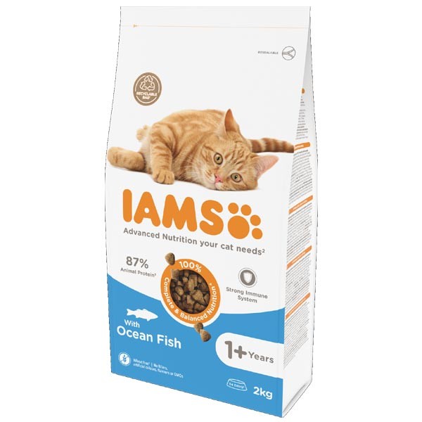 IAMS For Vitality Ocean Fish Adult 2kg Dry Cat Food