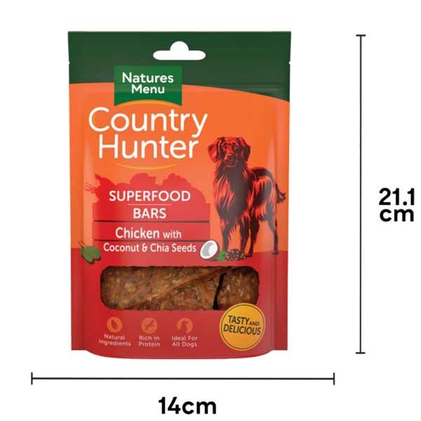 Country Hunter Superfood Bars Chicken 100g Dog Treat