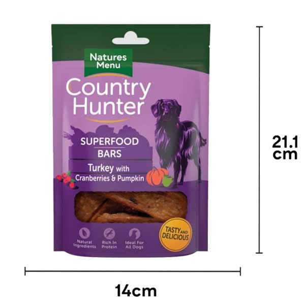 Country Hunter Superfood Bars Turkey 100g Dog Treat