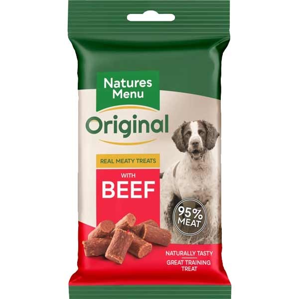 Natures Menu Real Meaty Dog Treats Beef 60g Dog Treat