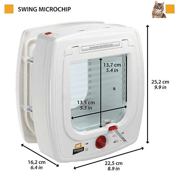 Ferplast Swing Microchip Opening System Cat Flap White