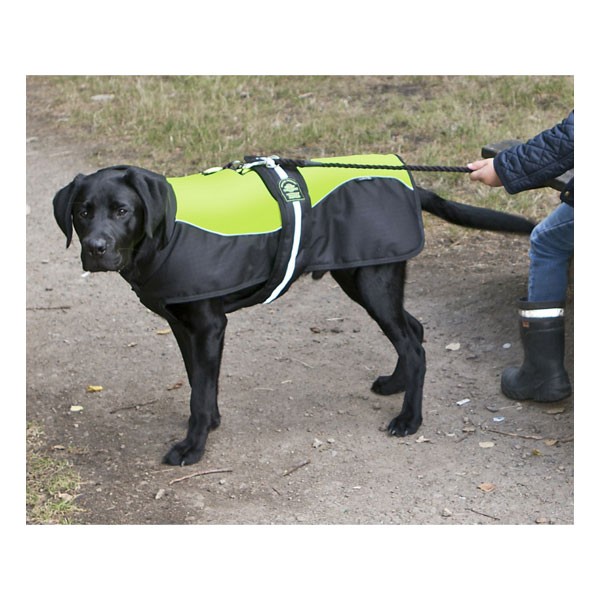 aniMate Reflective Hi-Vis Padded Underbelly Dog Harness Coat 10"