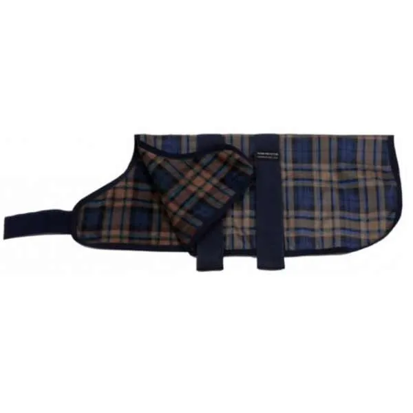 aniMate Camel Watch Tartan Breathe-Comfort Dog coat with Fur Lining 22″