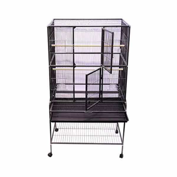 AviOne Cage 604X2 Square Flight Cage 2 Door Black