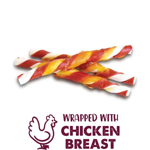 Zeus Better Bones Duck & Cranberry Wrapped Twists 10 Pack Dog Treat