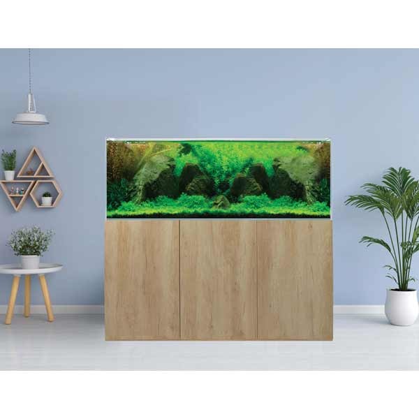 AquaSys 395 Natural Nebraska Oak Aquarium & Cabinet