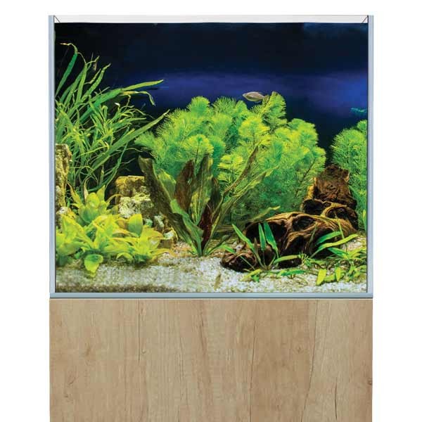 AquaSys 150 Natural Nebraska Oak Aquarium & Cabinet