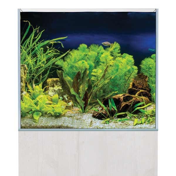 AquaSys 150 Soft Matt White Aquarium & Cabinet