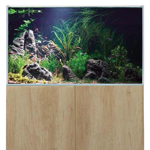 AquaSys 230 Natural Nebraska Oak Aquarium & Cabinet