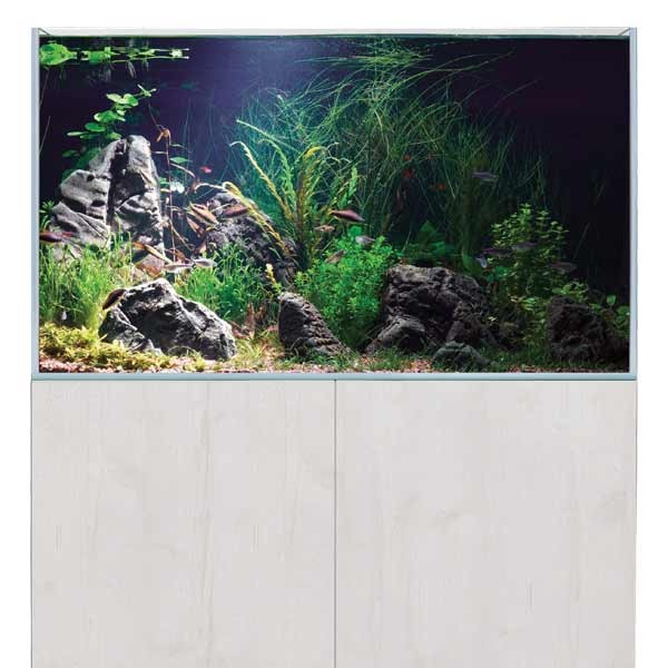 AquaSys 230 Soft Matt White Aquarium & Cabinet