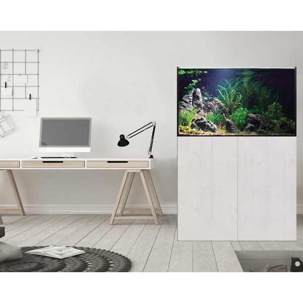 AquaSys 230 Soft Matt White Aquarium & Cabinet