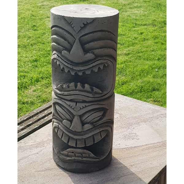 Tiki Statue Stone Garden Ornament (Small) 30cm