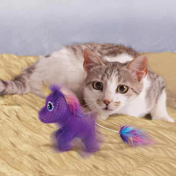 KONG Enchanted Buzzy Unicorn Cat Toy