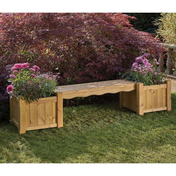 Woodshaw RHS Hanbury Bench with Planters