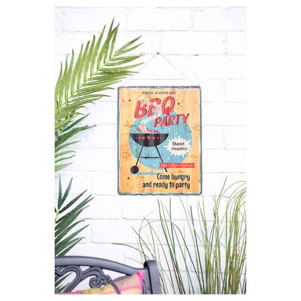 La Hacienda Corrugated BBQ Party Metal Sign