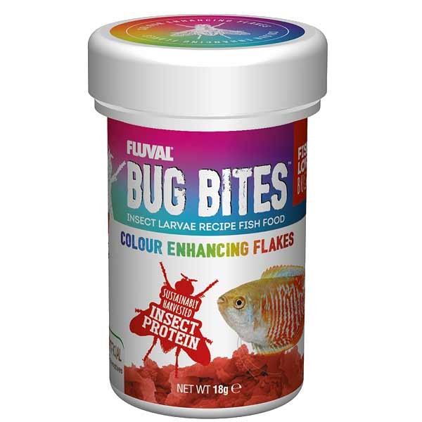 Fluval Bug Bites Color Enhancing Flakes 18g