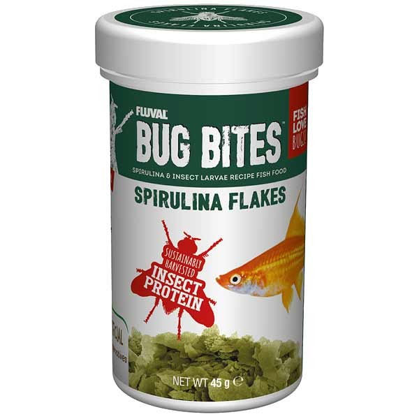 Fluval Bug Bites Spirulina Flakes 45g