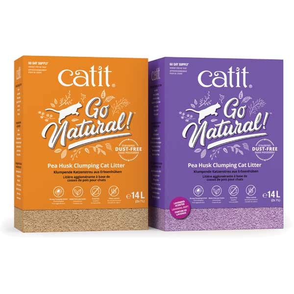 Catit Go Natural! Vanilla Clumping Pea Husk Cat Litter 5.6kg