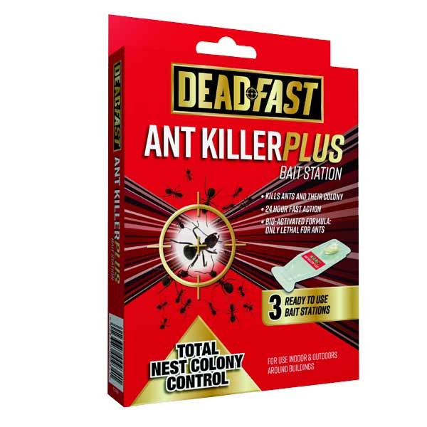 Deadfast Ant Killer Plus Bait Station 3x4g