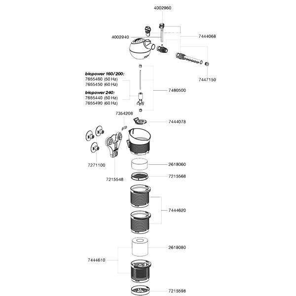 Eheim BioPower 200 Internal Filter (2412) 100-200l