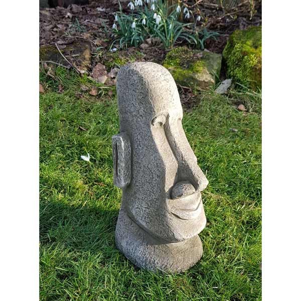 Easter Island Head Stone Garden Ornament (Small) 27cm