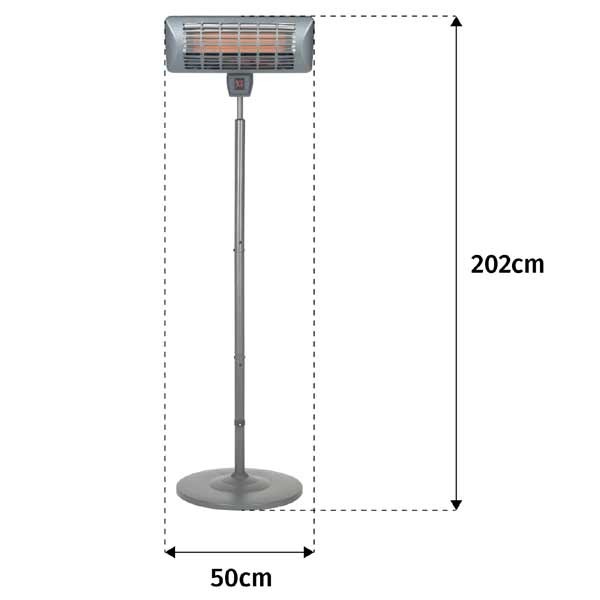 La Hacienda Standing Quartz Heater