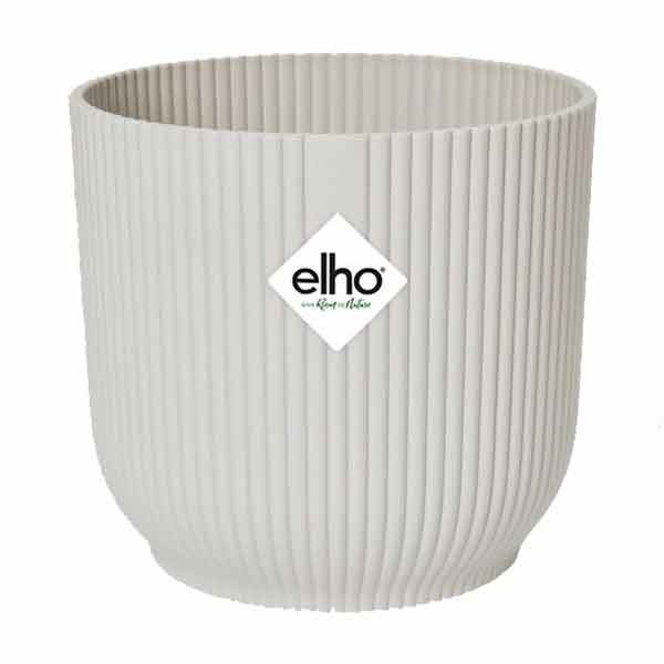 Elho Vibes Fold Round Silky White 16cm Flower Pot